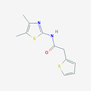 molecular formula C11H12N2OS2 B4846504 N-(4,5-dimethyl-1,3-thiazol-2-yl)-2-(2-thienyl)acetamide 