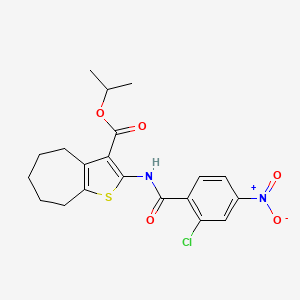 isopropyl 2-[(2-chloro-4-nitrobenzoyl)amino]-5,6,7,8-tetrahydro-4H-cyclohepta[b]thiophene-3-carboxylate