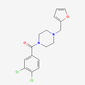 molecular formula C16H16Cl2N2O2 B4846528 1-(3,4-dichlorobenzoyl)-4-(2-furylmethyl)piperazine 