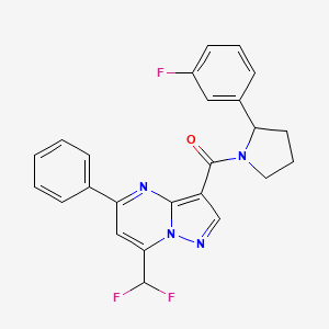 7-(difluoromethyl)-3-{[2-(3-fluorophenyl)-1-pyrrolidinyl]carbonyl}-5-phenylpyrazolo[1,5-a]pyrimidine
