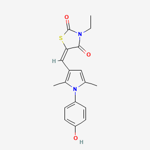 3-ethyl-5-{[1-(4-hydroxyphenyl)-2,5-dimethyl-1H-pyrrol-3-yl]methylene}-1,3-thiazolidine-2,4-dione