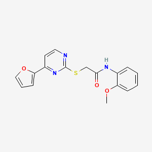molecular formula C17H15N3O3S B4846616 2-{[4-(2-furyl)-2-pyrimidinyl]thio}-N-(2-methoxyphenyl)acetamide 