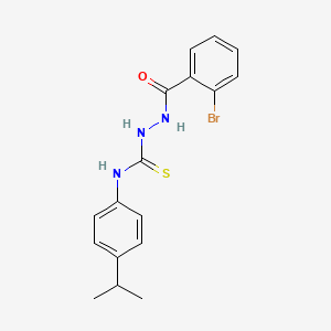 molecular formula C17H18BrN3OS B4846650 2-(2-bromobenzoyl)-N-(4-isopropylphenyl)hydrazinecarbothioamide 