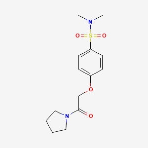 molecular formula C14H20N2O4S B4846654 N,N-dimethyl-4-[2-oxo-2-(1-pyrrolidinyl)ethoxy]benzenesulfonamide 