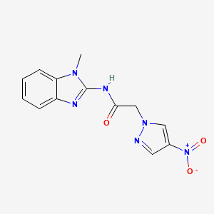 N-(1-methyl-1H-benzimidazol-2-yl)-2-(4-nitro-1H-pyrazol-1-yl)acetamide