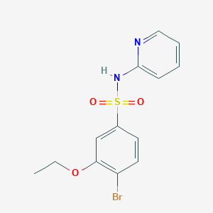 molecular formula C13H13BrN2O3S B4846659 4-bromo-3-ethoxy-N-2-pyridinylbenzenesulfonamide 