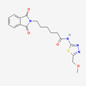 molecular formula C18H20N4O4S B4846663 6-(1,3-dioxo-1,3-dihydro-2H-isoindol-2-yl)-N-[5-(methoxymethyl)-1,3,4-thiadiazol-2-yl]hexanamide 