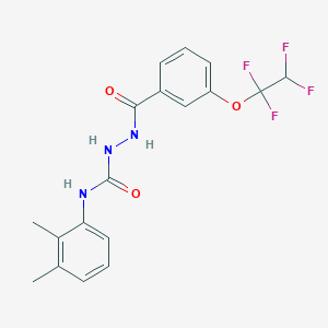 molecular formula C18H17F4N3O3 B4846669 N-(2,3-dimethylphenyl)-2-[3-(1,1,2,2-tetrafluoroethoxy)benzoyl]hydrazinecarboxamide 