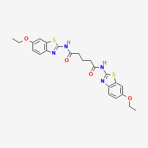 molecular formula C23H24N4O4S2 B4846674 N,N'-bis(6-ethoxy-1,3-benzothiazol-2-yl)pentanediamide 