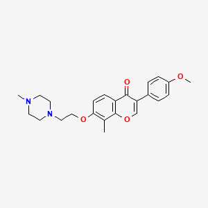 molecular formula C24H28N2O4 B4846676 3-(4-methoxyphenyl)-8-methyl-7-[2-(4-methyl-1-piperazinyl)ethoxy]-4H-chromen-4-one 