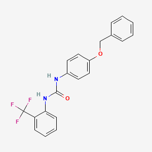 molecular formula C21H17F3N2O2 B4846702 N-[4-(benzyloxy)phenyl]-N'-[2-(trifluoromethyl)phenyl]urea 