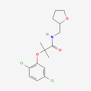2-(2,5-dichlorophenoxy)-2-methyl-N-(tetrahydro-2-furanylmethyl)propanamide