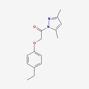 molecular formula C15H18N2O2 B4846726 1-[(4-ethylphenoxy)acetyl]-3,5-dimethyl-1H-pyrazole 