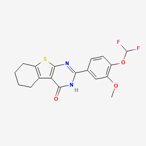 molecular formula C18H16F2N2O3S B4846737 2-[4-(difluoromethoxy)-3-methoxyphenyl]-5,6,7,8-tetrahydro[1]benzothieno[2,3-d]pyrimidin-4(3H)-one 