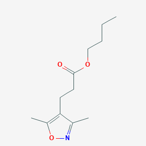 molecular formula C12H19NO3 B4846773 butyl 3-(3,5-dimethyl-4-isoxazolyl)propanoate 
