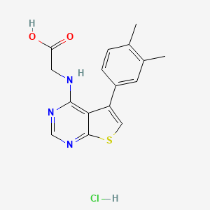 molecular formula C16H16ClN3O2S B4846777 N-[5-(3,4-dimethylphenyl)thieno[2,3-d]pyrimidin-4-yl]glycine hydrochloride 