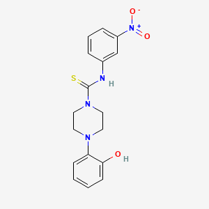 4-(2-hydroxyphenyl)-N-(3-nitrophenyl)-1-piperazinecarbothioamide