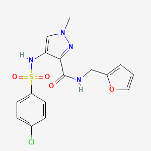 4-{[(4-chlorophenyl)sulfonyl]amino}-N-(2-furylmethyl)-1-methyl-1H-pyrazole-3-carboxamide
