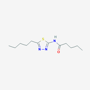 molecular formula C12H21N3OS B4846863 N-(5-pentyl-1,3,4-thiadiazol-2-yl)pentanamide 