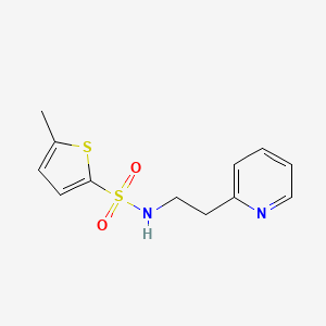 molecular formula C12H14N2O2S2 B4846890 5-methyl-N-[2-(2-pyridinyl)ethyl]-2-thiophenesulfonamide 