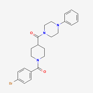 molecular formula C23H26BrN3O2 B4846922 1-{[1-(4-bromobenzoyl)-4-piperidinyl]carbonyl}-4-phenylpiperazine 