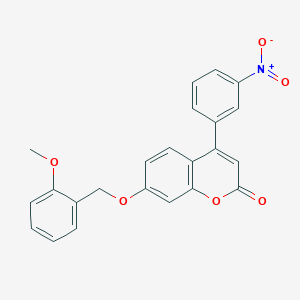 7-[(2-methoxybenzyl)oxy]-4-(3-nitrophenyl)-2H-chromen-2-one