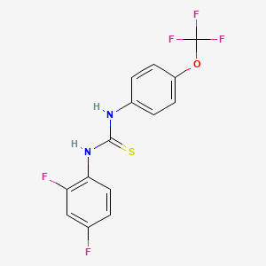 molecular formula C14H9F5N2OS B4846943 N-(2,4-difluorophenyl)-N'-[4-(trifluoromethoxy)phenyl]thiourea 