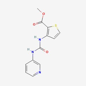 molecular formula C12H11N3O3S B4846963 methyl 3-{[(3-pyridinylamino)carbonyl]amino}-2-thiophenecarboxylate 