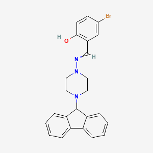 4-bromo-2-({[4-(9H-fluoren-9-yl)-1-piperazinyl]imino}methyl)phenol