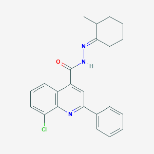 molecular formula C23H22ClN3O B4847022 8-chloro-N'-(2-methylcyclohexylidene)-2-phenyl-4-quinolinecarbohydrazide 