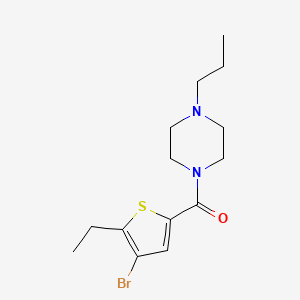 molecular formula C14H21BrN2OS B4847036 1-[(4-bromo-5-ethyl-2-thienyl)carbonyl]-4-propylpiperazine 