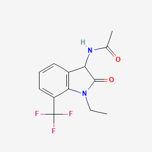 molecular formula C13H13F3N2O2 B4847120 N-[1-ethyl-2-oxo-7-(trifluoromethyl)-2,3-dihydro-1H-indol-3-yl]acetamide 