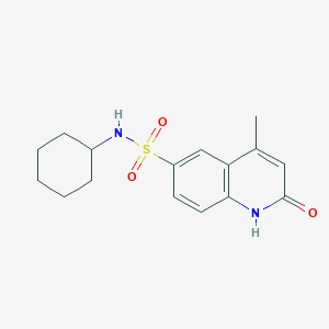 molecular formula C16H20N2O3S B4847128 N-cyclohexyl-4-methyl-2-oxo-1,2-dihydro-6-quinolinesulfonamide 