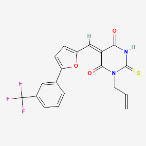 molecular formula C19H13F3N2O3S B4847177 1-allyl-2-thioxo-5-({5-[3-(trifluoromethyl)phenyl]-2-furyl}methylene)dihydro-4,6(1H,5H)-pyrimidinedione 