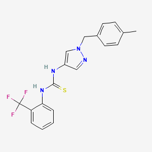 molecular formula C19H17F3N4S B4847188 N-[1-(4-methylbenzyl)-1H-pyrazol-4-yl]-N'-[2-(trifluoromethyl)phenyl]thiourea 