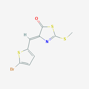 molecular formula C9H6BrNOS3 B4847196 4-[(5-bromo-2-thienyl)methylene]-2-(methylthio)-1,3-thiazol-5(4H)-one 