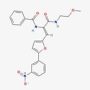 molecular formula C23H21N3O6 B4847202 N-{1-{[(2-methoxyethyl)amino]carbonyl}-2-[5-(3-nitrophenyl)-2-furyl]vinyl}benzamide 