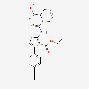 6-({[4-(4-tert-butylphenyl)-3-(ethoxycarbonyl)-2-thienyl]amino}carbonyl)-3-cyclohexene-1-carboxylic acid