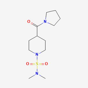 molecular formula C12H23N3O3S B4847225 N,N-dimethyl-4-(1-pyrrolidinylcarbonyl)-1-piperidinesulfonamide 