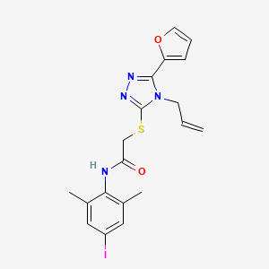 molecular formula C19H19IN4O2S B4847262 2-{[4-allyl-5-(2-furyl)-4H-1,2,4-triazol-3-yl]thio}-N-(4-iodo-2,6-dimethylphenyl)acetamide 