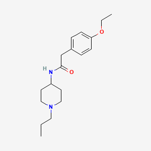 molecular formula C18H28N2O2 B4847276 2-(4-ethoxyphenyl)-N-(1-propyl-4-piperidinyl)acetamide 