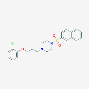 molecular formula C23H25ClN2O3S B4847277 1-[3-(2-chlorophenoxy)propyl]-4-(2-naphthylsulfonyl)piperazine 