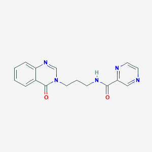 molecular formula C16H15N5O2 B4847280 N-[3-(4-oxo-3(4H)-quinazolinyl)propyl]-2-pyrazinecarboxamide 