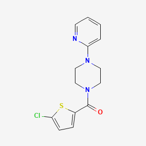 molecular formula C14H14ClN3OS B4847285 1-[(5-chloro-2-thienyl)carbonyl]-4-(2-pyridinyl)piperazine 