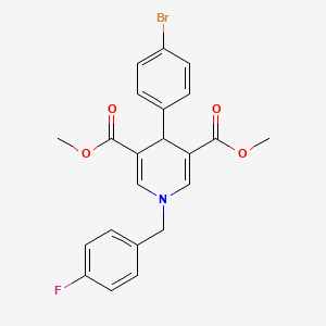 molecular formula C22H19BrFNO4 B4847306 dimethyl 4-(4-bromophenyl)-1-(4-fluorobenzyl)-1,4-dihydro-3,5-pyridinedicarboxylate 