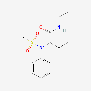 molecular formula C13H20N2O3S B4847315 N-ethyl-2-[(methylsulfonyl)(phenyl)amino]butanamide 