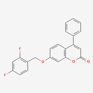 molecular formula C22H14F2O3 B4847317 7-[(2,4-difluorobenzyl)oxy]-4-phenyl-2H-chromen-2-one 