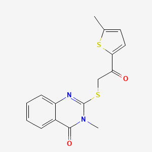 molecular formula C16H14N2O2S2 B4847328 3-methyl-2-{[2-(5-methyl-2-thienyl)-2-oxoethyl]thio}-4(3H)-quinazolinone 
