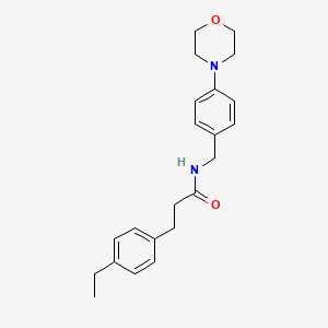 molecular formula C22H28N2O2 B4847330 3-(4-ethylphenyl)-N-[4-(4-morpholinyl)benzyl]propanamide 