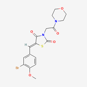 molecular formula C17H17BrN2O5S B4847349 5-(3-bromo-4-methoxybenzylidene)-3-[2-(4-morpholinyl)-2-oxoethyl]-1,3-thiazolidine-2,4-dione 
